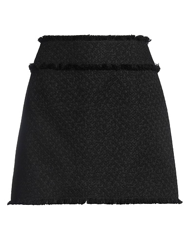DOLCE&GABBANA Mini skirt Black 67% Virgin Wool, 27% Viscose, 6% Polyamide