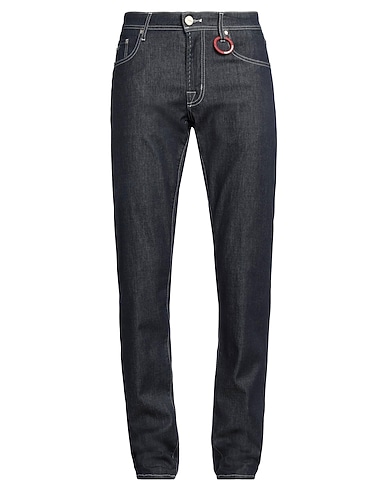 TRAMAROSSA Denim trousers Blue 72% Modal, 21% Cotton, 5% Silk, 2% Elastane