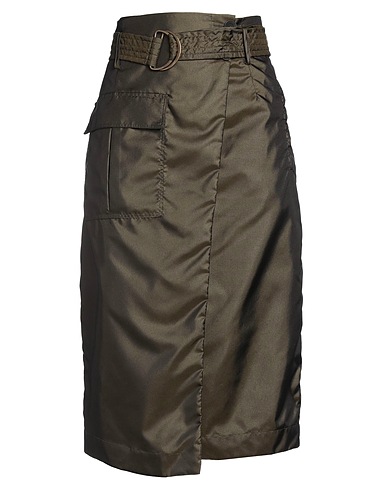 JUST EVE Gonna midi Verde militare 55% Acrilico, 45% Poliestere