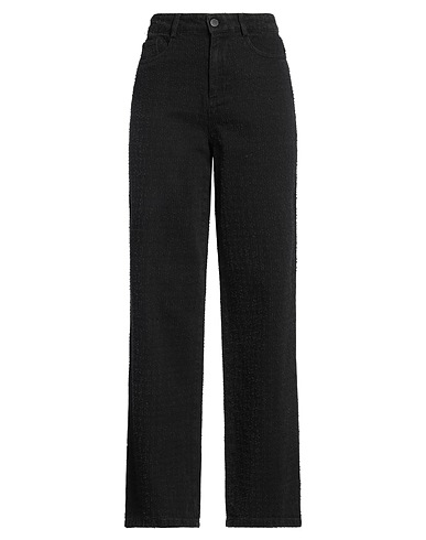 VILA Denim trousers Black 80% Cotton, 20% Recycled cotton
