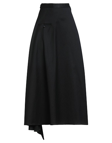 YOHJI YAMAMOTO Midi skirt COLLECTION Black 100% Cotton