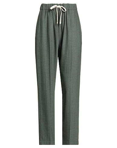SEMICOUTURE Pantalon Vert militaire 74% Viscose, 26% Laine vierge