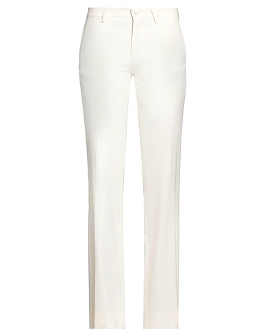 LUIGI BIANCHI Mantova Pantalone PANNA 100% Lana Vergine