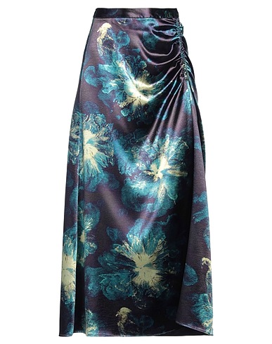 ULLA JOHNSON Midi skirt Deep teal 100% Polyester