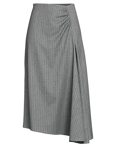 CAROLINE BISS Midi-Rock Grau 69% Polyester, 29% Viskose, 2% Elastan