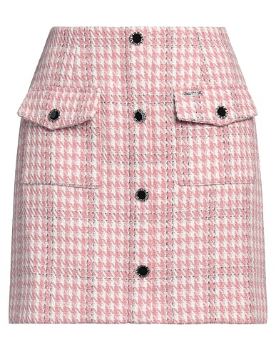 DENNY ROSE Mini skirt JEANS Pink 90% Polyester, 5% Metallic fiber, 5% Wool