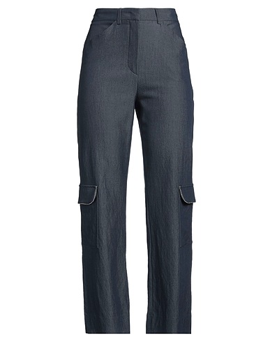 ROCCO RAGNI Casual trouser Blue 66% Viscose, 31% Polyester, 3% Elastane, Brass