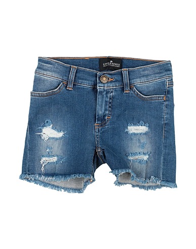 LITTLE REMIX by CHARLOTTE ESKILDSEN Denim shorts 87% Cotton, 9% Polyester, 4% Elastane