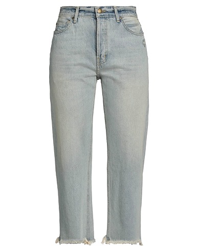 THE GREAT. Denim pants Blue 100% Cotton
