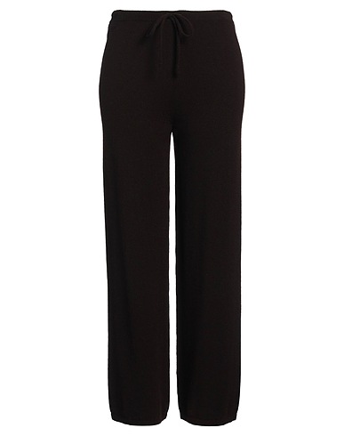BE YOU by GERALDINE ALASIO Casual trouser Dark brown 100% Cashmere