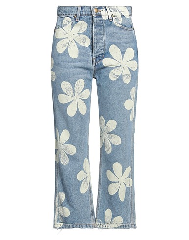 THE GREAT. Denim pants Blue 60% Cotton, 40% Lyocell