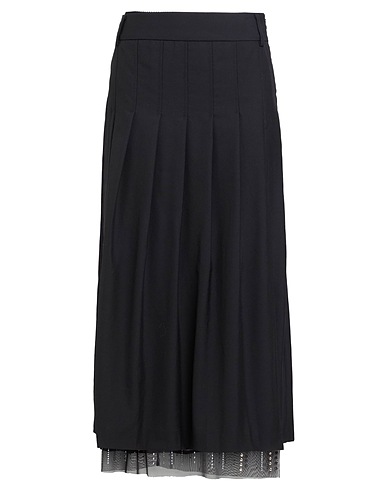 ERIKA CAVALLINI Midi skirt Black 100% Virgin Wool
