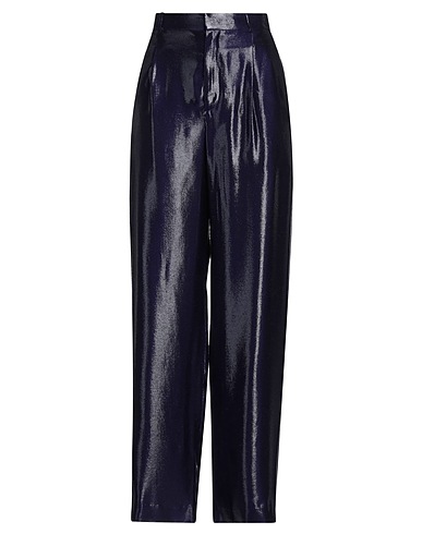 INDRESS Pantalone Viola scuro 68% Seta, 32% Poliestere