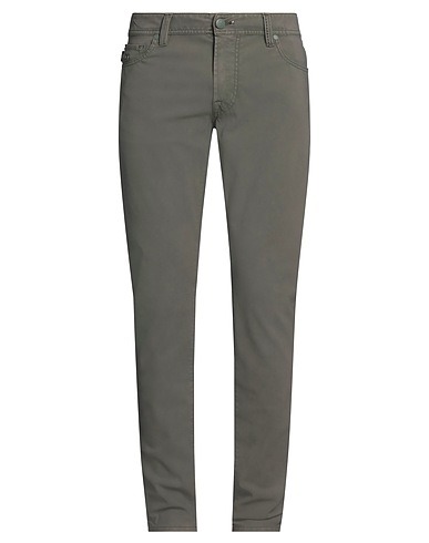 TRAMAROSSA Casual pants Military green 85% Polyamide, 15% Elastane