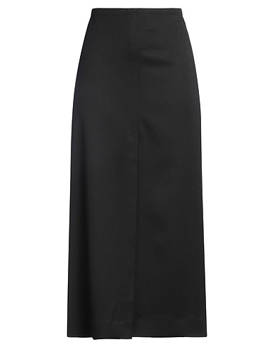 MM6 MAISON MARGIELA Midi skirt Black 54% Polyester, 44% Virgin Wool, 2% Elastane