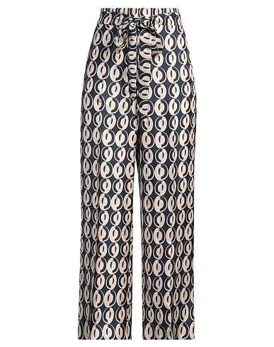 'S MAX MARA Casual trouser Navy blue 100% Silk