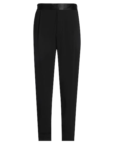 GIORGIO ARMANI Casual trouser Black 96% Virgin Wool, 4% Elastane, Silk