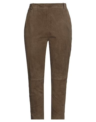 KILTIE Pantalon en cuir VERDE MILITARE 100% Peau de chèvre