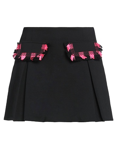 LE VOLIÈRE Mini skirt Black 90% Cotton, 10% Elastane