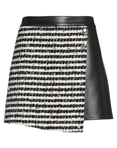 LE VOLIÈRE Mini skirt Black 40% Polyester, 30% Acrylic, 30% Wool