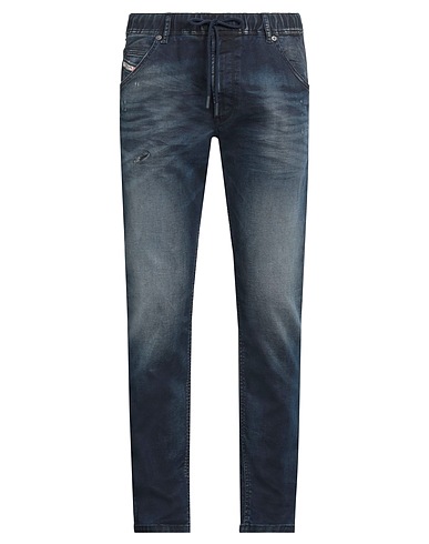 DIESEL Denim pants Blue 52% Lyocell, 45% Cotton, 3% Elastane, Cow leather