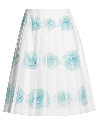 VIVETTA Midi skirt Turquoise 97% Cotton, 3% Elastane