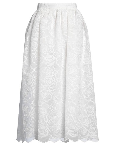 VIVETTA Midi skirt White 100% Polyester