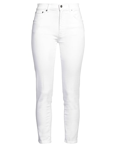 DONDUP Denim trousers White 92% Cotton, 6% Elastomultiester, 2% Elastane