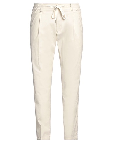 PAOLO PECORA Pantalone Off white 98% Cotone, 2% Elastan