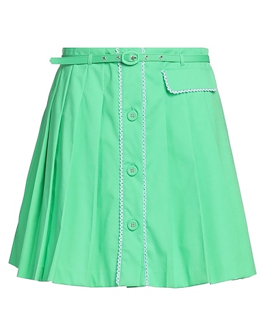VIVETTA Mini skirt SUSTAINABLE Green 97% Cotton, 3% Elastane