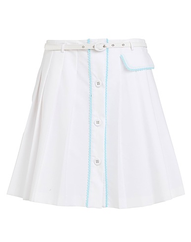 VIVETTA Mini skirt SUSTAINABLE Off white 97% Cotton, 3% Elastane
