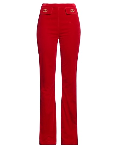 ELISABETTA FRANCHI Casual trouser Red 99% Cotton, 1% Elastane