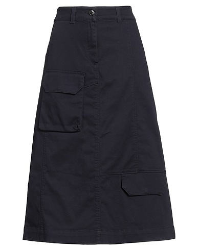 WOOLRICH Midi skirt BY DANIËLLE CATHARI Midnight blue 98% Cotton, 2% Elastane