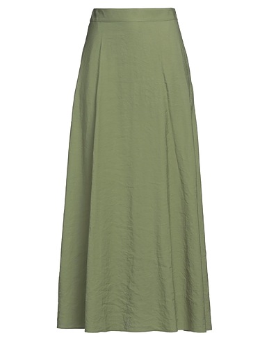 CAMICETTASNOB Maxi Skirts Lime green 90% Viscose, 10% Polyester