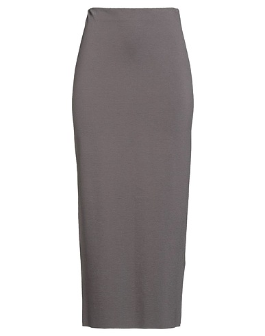 MEIMEIJ Midi skirt Grey 65% Viscose, 30% Polyamide, 5% Elastane