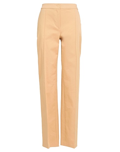 ELISABETTA FRANCHI Casual trouser Camel 97% Cotton, 3% Elastane