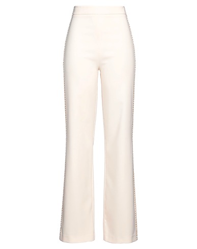ALMA SANCHEZ Casual trouser Cream 95% Polyester, 5% Elastane