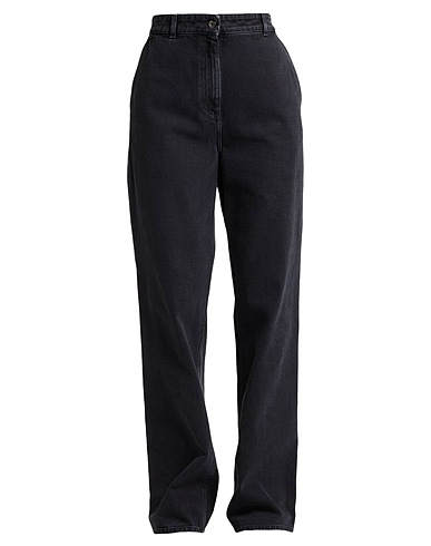 BURBERRY Denim pants Black 100% Cotton, Calfskin