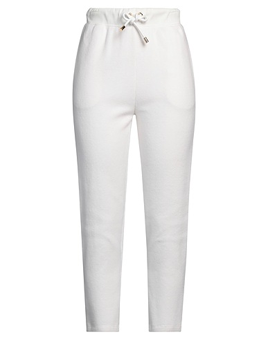 ELISABETTA FRANCHI Casual pants White 98% Cotton, 2% Polyamide