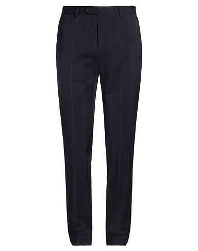 MANUEL RITZ Casual pants Midnight blue 97% Virgin Wool, 2% Polyamide, 1% Elastane