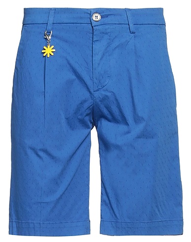 MANUEL RITZ Shorts & Bermuda Blue 98% Cotton, 2% Elastane