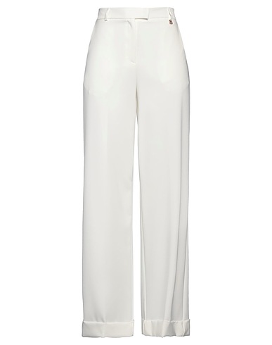 FRACOMINA Casual trouser White 89% Polyester, 11% Elastane