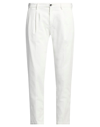 BRIGLIA 1949 Casual pants White 74% Cotton, 24% Modal, 2% Elastane