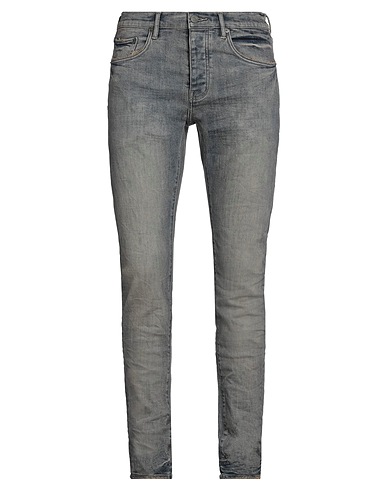 PURPLE Pantaloni jeans Blu 98% Cotone, 2% Lycra®, Pelle di bovino