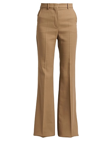 SPORTMAX Casual trouser Khaki 55% Cotton, 45% Viscose