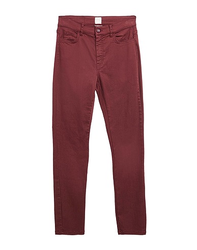 MARELLA Casual trouser MONOCHROME Plum 63% Lyocell, 30% Cotton, 5% Polyester, 2% Elastane
