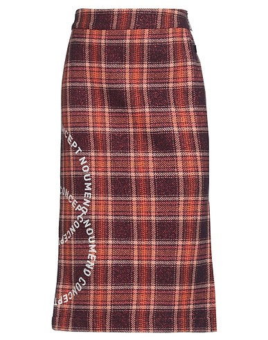 NOUMENO CONCEPT Midi-Rock Bordeaux 78% Baumwolle, 20% Polyester, 1% Polyamid, 1% Metall