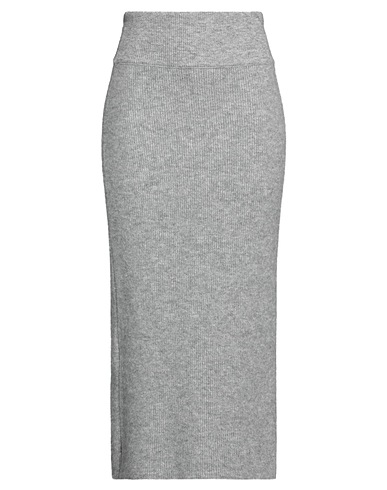 CESAR CASIER Midi skirt Light grey 100% Wool