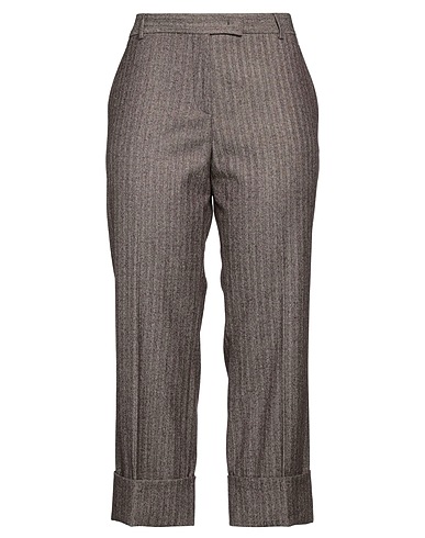 NINA 14.7 Casual trouser Dark brown 58% Virgin Wool, 42% Cotton