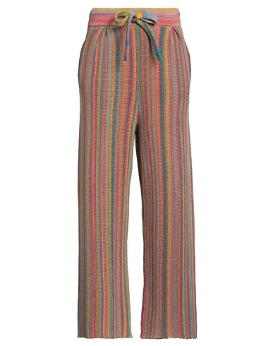 LANEUS Casual trouser Orange 53% Virgin Wool, 47% Polyacrylic
